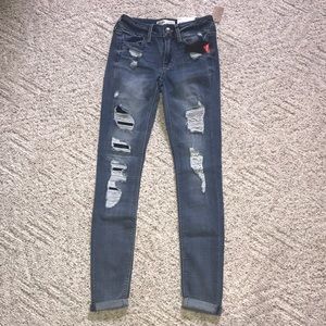 Ripped Ankle Jeggings